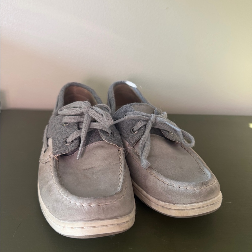 Sperry Gray and Tan Women's Classic Boat Shoes